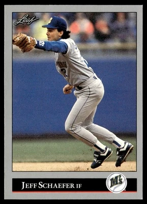 1992 Leaf Jeff Schaefer Seattle Mariners #513 - Image 1 of 2