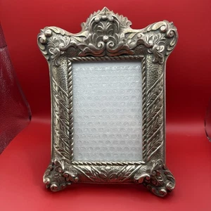 Picture Frame Ornate Silver/gold Color Picture Frame Fits 4x6 - Picture 1 of 6