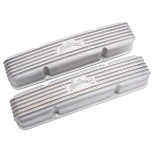 Edelbrock 41459 Classic Small Block Fits Chevy Valve Cover, Satin - Picture 1 of 6