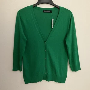 New York & Company Cardigan Sweater Green Size L Long Sleeve Buttons NWT - Picture 1 of 8