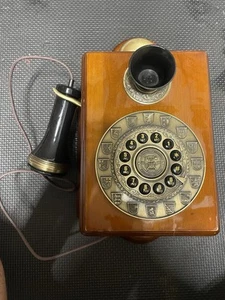 Paramount Antique Style Wood Wall Mount Phone 1903 Reproduction Telephone - Zdjęcie 1 z 11