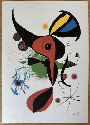 Joan Miró Lithographie Druck | Limitierte Auflage | Signiert & Nummeriert - Bild 1 von 4