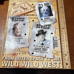 VTG 1999 TV Zone Magazine: Stargate SG-1 Babylon 5 The Crow Wild Wild West - Foto 1 di 7