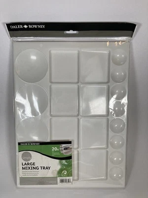 Paleta mezcladora grande Daler Rowney bandeja de 20 pozos para pintura artística acuarelas Foto 1 de 4