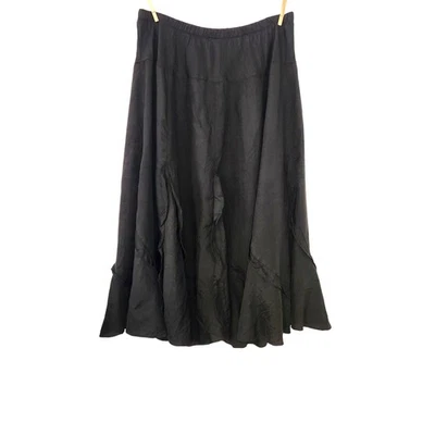 Karen Kane Falda Mujer Negra Maxi 2X EE. UU. Hada Grunge Lagenlook Boho Foto 1 de 4