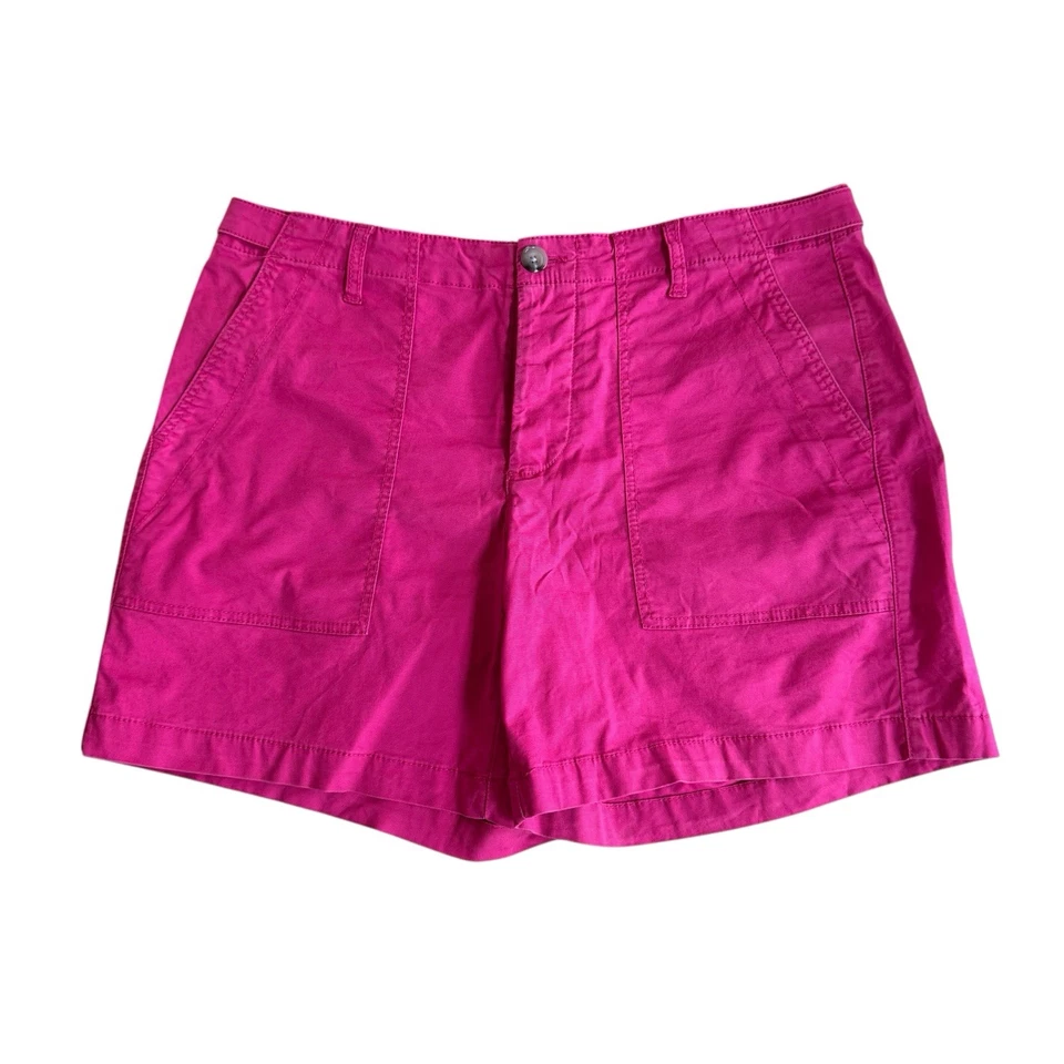 CAbi Pink Canyon Short 6190 Womens Size 16 Cotton Canvas Button Fly - Image 1 of 4