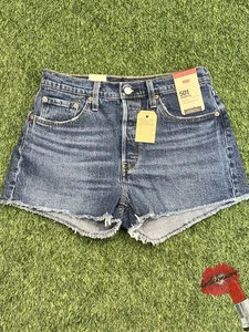 Neu mit Etikett Levi’s 501 Damenshorts 28 mittelblau Baumwolle Denim klassische Cutoffs (2) - Bild 1 von 13