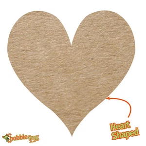 48 x HEART SHAPED Plain Kraft Effect DIY Wedding Favour Blank Stickers fun 504 - Picture 1 of 1