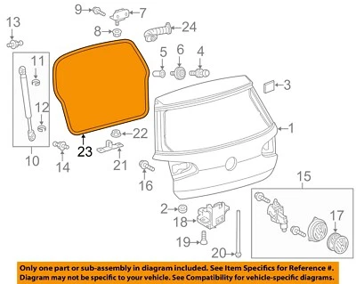 VW VOLKSWAGEN OEM 15-18 Golf puerta levadiza-sello de tira climática 5G6827705E Foto 1 de 2