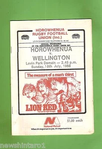 #SS. RUGBY UNION PROGRAM-  10TH JULY 1988, HOROWHENUA  VS WELLINGTON - Picture 1 of 1