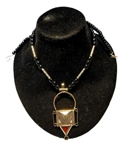 Handcrafted Tuareg Berber Necklace with Red bead Pendant Africa Ethnic Jewelry - Picture 1 of 2