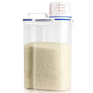 Rice Storage Container, 3 to 5Lbs Dry Food Airtight Container, Pet Dog Cat Fo... - Picture 1 of 8