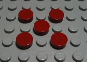 LEGO Carreau Tuile 1x1 Rond Rouge Foncé 5 Pièce ( 21#) - Picture 1 of 1