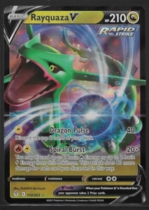 GCC Pokémon Rayquaza V 110/203 Ultra Raro Cieli In Evoluzione Quasi Nuovo - Foto 1 di 2