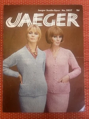 WOMENS KNITTED 2 PC SUIT SKIRT & CARDIGAN 34”-42” VTG 60’s KNITTING PATTERN 3937 - Image 1 of 2