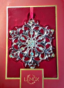 2022 Lenox Snow Majesty Silver Snowflake Ornament. M.S.R.P 50 $. - Bild 1 von 2