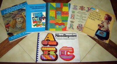 Lot (6) NEEDLEPOINT Instructional Crafting Books - Glorious, New Methods, Dover - Image 1 of 4