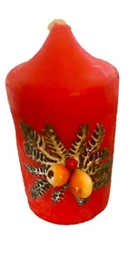 Candle Vintage Mini 3”Pillar Tag-Made West Germany 3D Christmas AMAZING cond - Picture 1 of 3