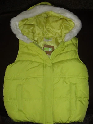 Crazy 8 Verde Neón Cremallera Puffer Chaqueta Chaleco Abrigo Nuevo con Etiquetas Niñas 5 6 Capucha ¡LINDO! Foto 1 de 2