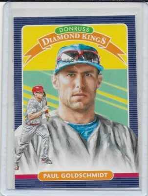 2020 Panini Donruss Diamond Kings Yellow Paul Goldschmidt #25 - Image 1 of 2