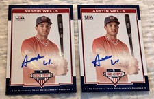 2017 USA Baseball Stars & Stripes 17U National Team Signatures Austin Wells Auto