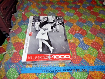 New Eurographics TIME LIFE V-J Day Kiss in Times Square 1000 piece Jigsaw Puzzle - Image 1 of 3