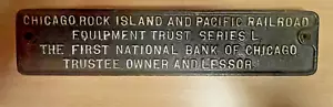 Antikes Eisenbahn Bank Gusseisen Schild - Chicago Rock Island & Pacific - NEUWERTIG!! - Bild 1 von 6