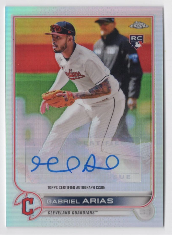 2022 Topps Chrome Update Auto Gabriel Arias Cleveland Guardians #AC-GA - Image 1 of 2