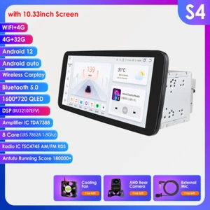 CAM+2Din 8Core 10.33" in Dash Car Stereo HeadUnit Radio GPS CarPlay Android Auto - Picture 1 of 24
