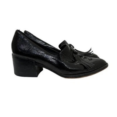 Rebecca Minkoff Edie Patent Leather Block Heel Loafers Sz 7 Witchy - Image 1 of 4