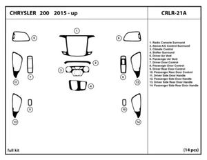 Carbon Fiber Dash Trim Kit for CHRYSLER 200 Sedan Interior 2015-2017 Dashboard - Picture 1 of 1