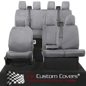 FORD E-TRANSIT DOUBLE CAB TIPPER (2022+) FRONT AND REAR SEAT COVERS 120 180 - Picture 1 of 12