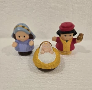 Set of 3 Fisher Price Little People Navity Figures/ Baby Jesus/ Mary / Wiseman - Picture 1 of 10