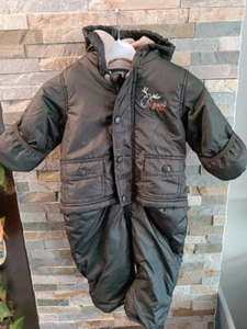 Schneeanzug Schneeoverall khaki olivgrün Gr. 62/68 - Bild 1 von 5