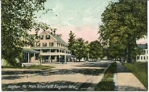 Postal de Main Street and Bingham Hotel Bingham Maine - Imagen 1 de 10