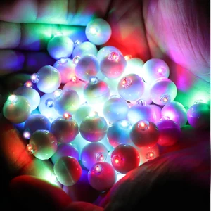 100Pcs/Lot 100 X Multicolor round Led Flash Ball Lamp Balloon Light Long Standby - Picture 1 of 6