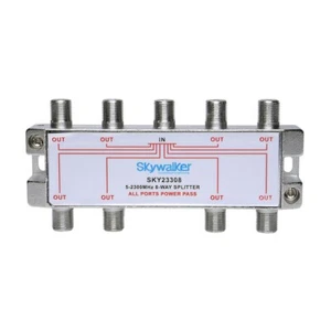 Skywalker 5-2300MHz 8-Way Splitter for Off-Air & Satellite Signals - Picture 1 of 5