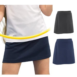 NIÑAS FALDAS ESCUELA PE Uniforme Negro Azul Marino Pantalones Cortos/Falda Netball Juegos Gimnasio, - Imagen 1 de 6