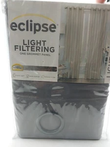 Eclipse Light Filtering Grommet Panel Curtain 52in x 84in Gray - Picture 1 of 7