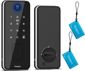 Teclado digital sin llave con cerradura de puerta inteligente con huella digital táctil contraseña - Imagen 1 de 4
