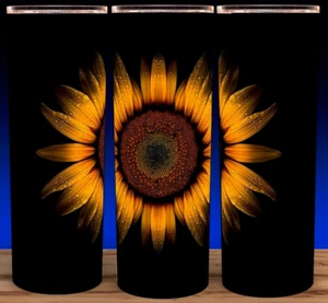 A Beautiful Sunflower with Rain Drops and Shadow Blend Cup Mug Tumbler 20oz - Picture 1 of 3