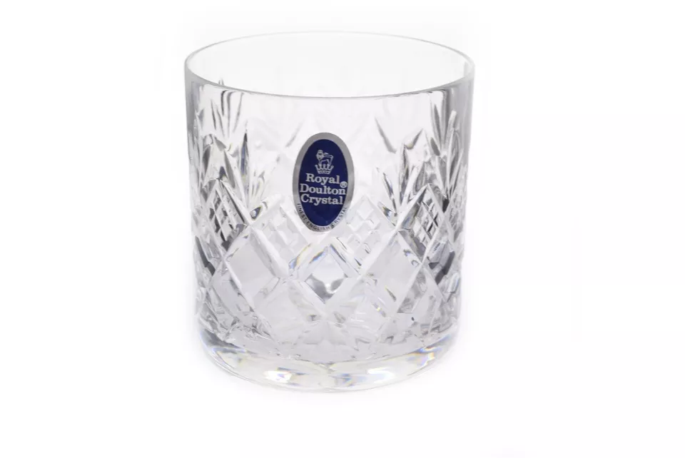 Vaso Royal Doulton Crystal Elizabeth Old Fashion DOF NUEVO Foto 1 de 1