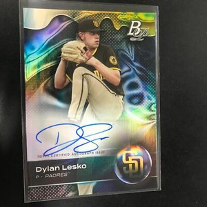 Dylan Lesko 2023 Bowman Platinum Auto Autograph #TOP77 Padres H24