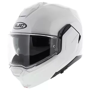 HJC I100, Gloss Pearl White Modular Motorcycle Helmet, Rotating Chinbar! - Picture 1 of 8