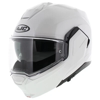 HJC I100, Casco Modular de Motocicleta Blanco Perla Brillante, Barbilla Giratoria! Foto 1 de 4