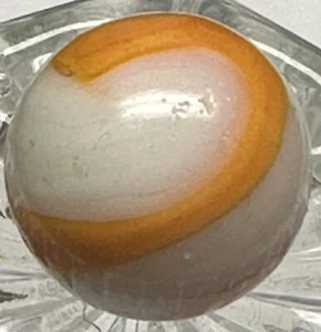 Vintage Akro Agate Electric Orange Corkscrew Snake Marble (0.59”) - Picture 1 of 11