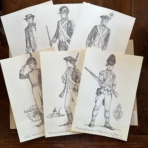 Vintage (6er Set) Rhode Island Militäruniform Kunstdrucke Spirit of '76 - Bild 1 von 12