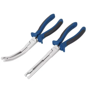 2-tlg Glühkerzen Stecker Zange Glühkerze Zündkerze Werkzeug Gerade+Gebogen 245mm - Afbeelding 1 van 19
