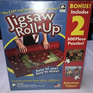 KARMIN'S JIGSAW PUZZLE ROLL-UP WITH {2} 500 PIECE PUZZLES - Picture 1 of 5