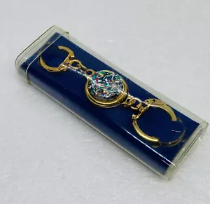 Vintage Pull A Part amagnetic Keychain Enamel Rhinestone Rubies 18 - Picture 1 of 11